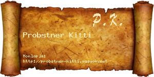 Probstner Kitti névjegykártya